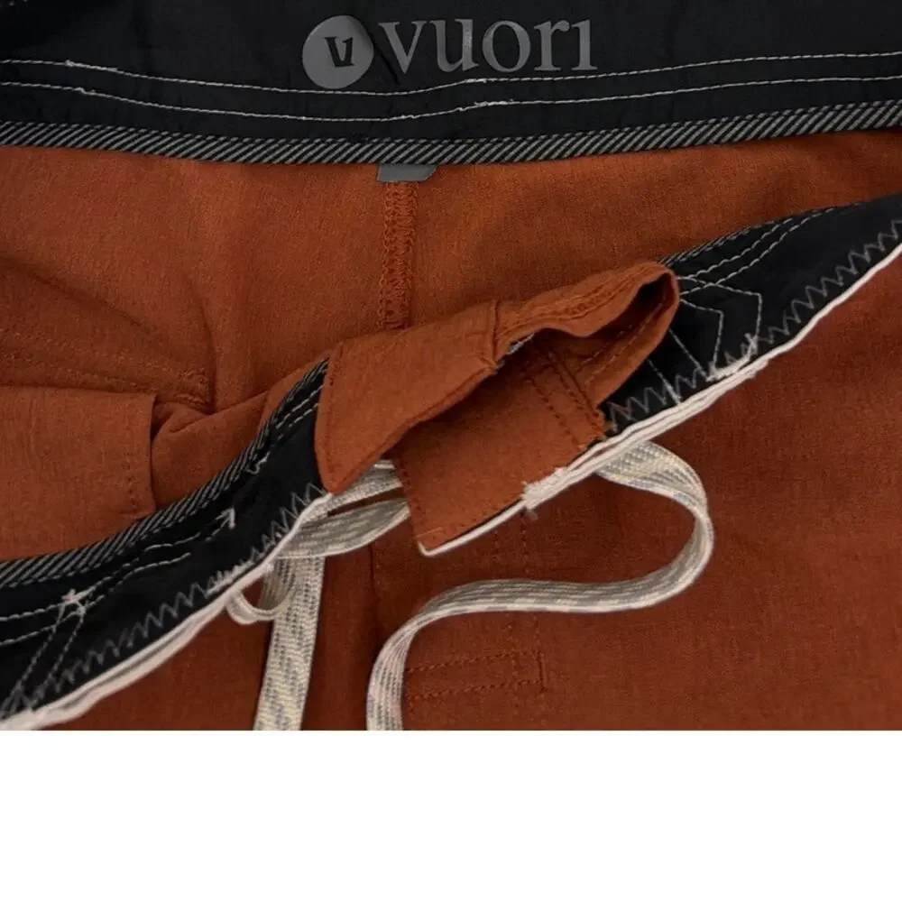 Vuori Cruise Boardshorts Orange Drawstring Swim Trunks Men's 34